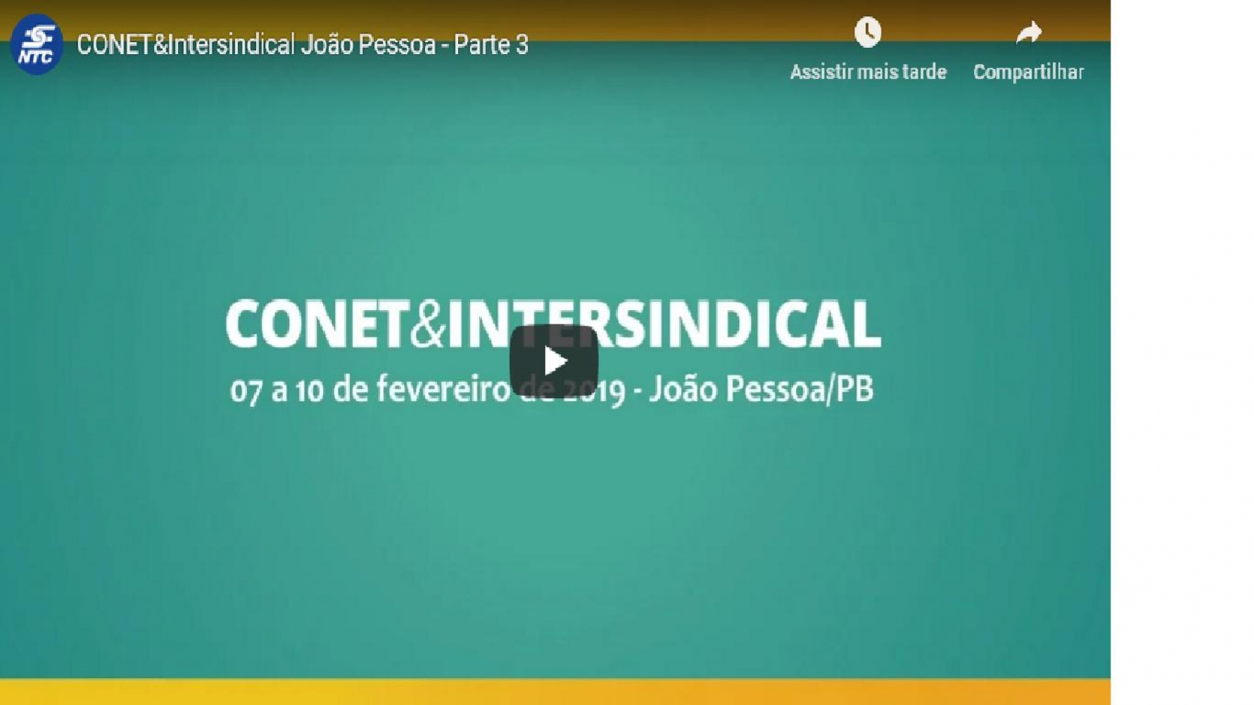 CONET & Intersindical João Pessoa - Parte 3